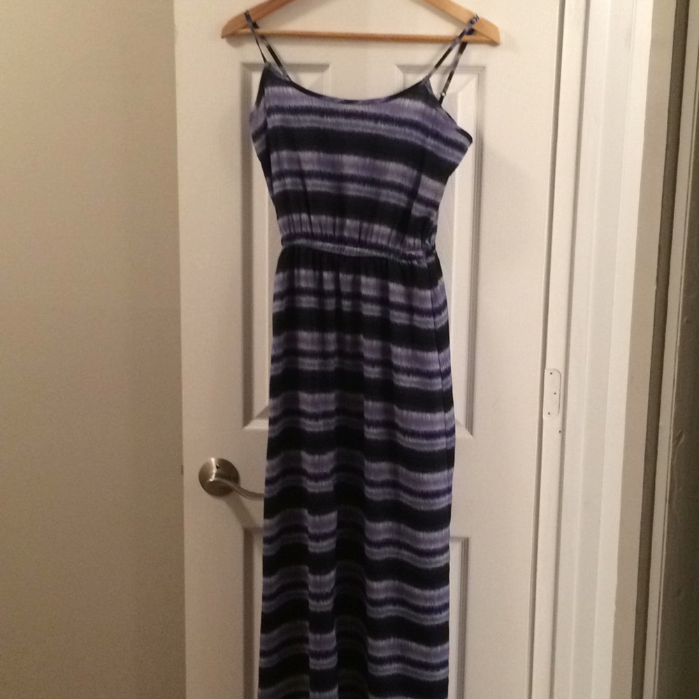 Ombré striped maxi